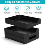 Letter-Size Tray Desk Letter Tray Paper Tray, Sturdy Heavy-Duty Plastic Printer Paper Tray, Single-Tier Stackable File Storage Organizer for Office Home (1, Black)