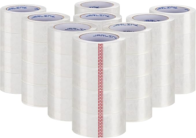 JARLINK Clear Packing Tape (36 Rolls), Heavy Duty Packaging Tape for Shipping Packaging Moving Sealing, 2.7mil Thick, 1.88 inches Wide, 60 Yards Per Roll, 2160 Total Yards