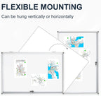 Lockable Magnetic Enclosed 36x24 inches Dry-Erase whiteboard, Tamper-Resistant Wall-Mounted Display whiteboard, Aluminum-Framed Window whiteboard (White)