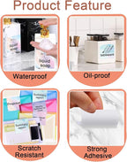 2''×2'' Square Thermal Sticker Labels, Self-Adhesive 2 Inch Direct Thermal Labels, Multi-Purpose Sticker for DIY Logo Design,Name Tag,QR Code, 500 Labels/1 Roll, Nebula