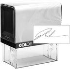 COLOP Extra Large Size Self Inking Custom Signature Stamp - Choose from 15 Ink Colors