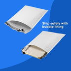The Boxery 6x10''|#0 Poly Bubble Mailers- 250 Pack, Padded Envelopes, Self Seal, Waterproof Shipping Bags, Padded Mailers for Shipping & Packaging