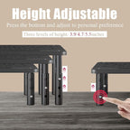 Computer Monitor Stand for Desk,Laptop Stand,Printer Stand,Adjustable and Stackable Height Increasing Storage Rack Suitable for Office, Home, and School Supplies,Black