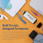 Transcend 512GB External SSD, USB 3.2 Gen2, Up to 1,050MB/s, Portable SSD with Type C, for Steam Deck, ROG Ally, MSI Claw, Windows & Mac, iPhone, iPad, Android, PS5, Xbox, Smart TV, Silver