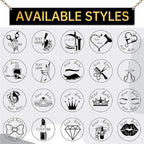 Custom Loyalty Card Stamp Personalized Self Inking Stamp for Business Stamp, Reward Stamp, Food Stamp， Small Round Rubber Stamp, Beauty Templates