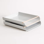 U Brands Metal Paper Tray, Letter Size, Desktop Accessory, Arc Collection, Grey, 3548A02-06