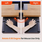 Klearlook Keyboard Tray Under Desk with 360° Rotation, Ergonomic Computer Keyboard & Mouse Tray 25"W×11.02"D Sit Stand Desk Keyboard Holder w/Wrist Rest & Storage Drawer (Height is not Adjustable)