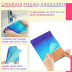 6 Pack Stretchable Book Cover Jumbo Fabric Book Covers Colorful Pattern Print Book Protector Washable Reusable Protective Textbook Cover for Hardcover Textbooks up to 9 x 11 Inch (Elegant Pattern)