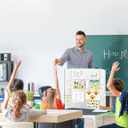 6 Pack Trifold Poster Board 48" X 36", IKAYAS Double Sided White Tri-fold Poster Boards, Science Fair Display Boards Posterboard Foamboard for Mounting, Art, Display, Projects Classroom Supplies