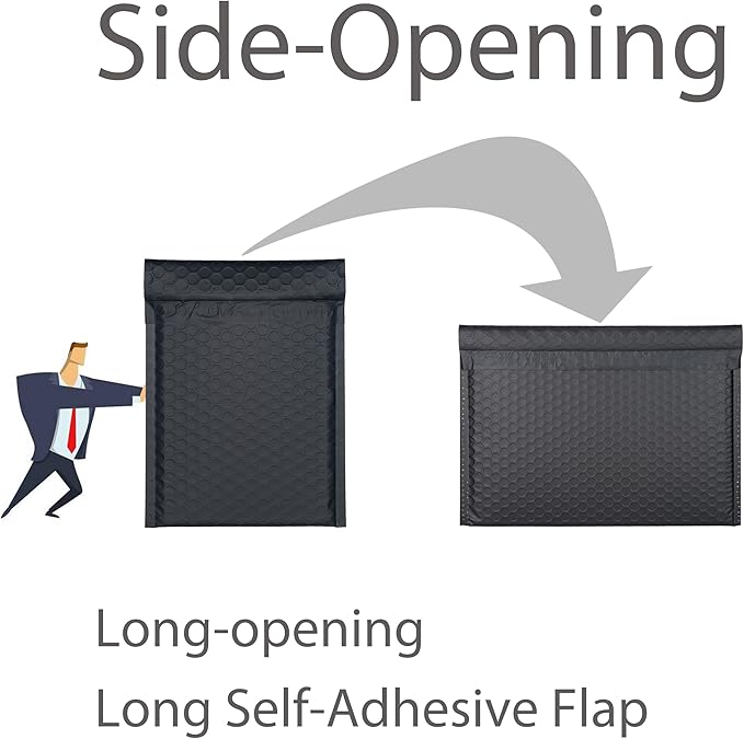 Red Side-Loading Bubble Mailers 12 x 9 Inches,Self-Seal Padded Mailing Envelopes, Pack of 27