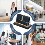 NIUBEE Acrylic Business Card Holder: Clear Plastic Business Cards Display Stand for Desk - Gift Card Organizer for Office 6 Pieces