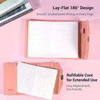 CAGIE Diary with Lock for Women, Full Wrap-around Privacy Journal Gifts for Girls, 120 GMS 224 Pages Thick Lined Notebook with Lock, 5.9 x 7.9 Inch