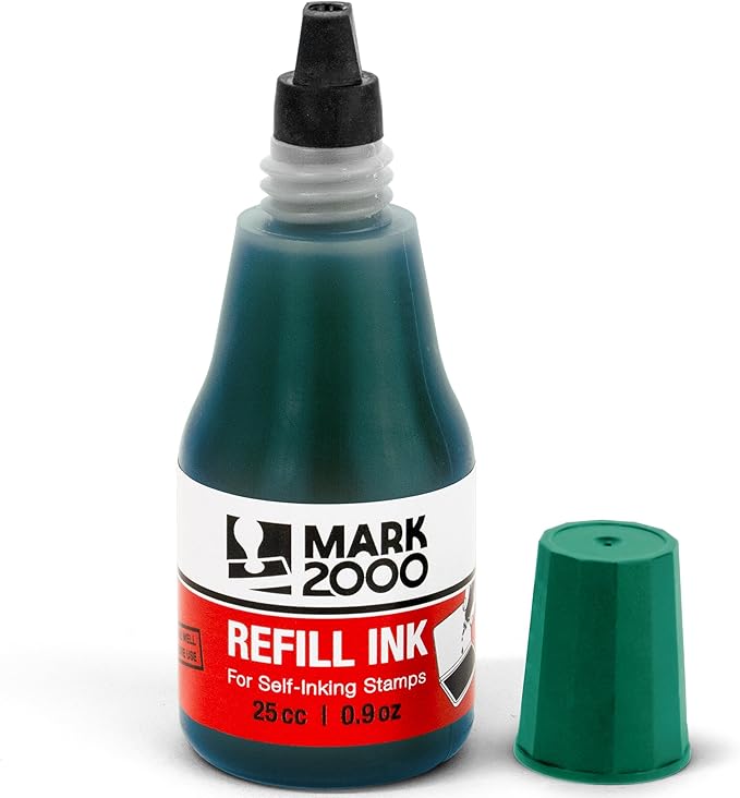 Self-Inking Refill Ink - Green - 25cc (0.9oz)