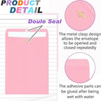 Geyee 100 Pcs Clasp Manilla Envelopes 9 x 12 Inch Gummed Colored Envelopes for Storing or Mailing for Home Office Business Supplies(Colorful)