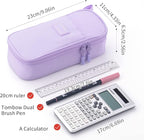 CICIMELON Durable Pen Pencil Case Big Storage Pen Pouch Bag for School Supplies Office College Teen Girls Adults, Purple