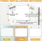 H-Qprobd White Board Dry Erase Whiteboard for Wall, 18"x24" Hanging Wall Mounted Magnetic Whiteboard Aluminium Frame for Home, Office, School, Kitchen
