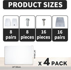 Nisorpa 4PCS Desk Dividers Privacy Desk Panel,Frosted Acrylic Partitions with Clips,Classroom Privacy Shield for Student Desks Protective Noise and Visual Guard for Office,School - 23.6 "L X 15.8 "W