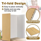 8 PCS Trifold Poster Board- Large 40" x 28" Tri Fold Display Board Hard & Thick White Presentation Cardboard for Science Fair, School Projects, and Business Presentations Supply