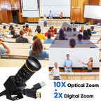 SVPRO HDMI Camera 4K USB Camera HD Streaming Webcam with 5-50mm Telephoto Zoom Manual Lens Industrial Camera CS Mount 10X Optical Zoom Camera for PC Computer,Laptop,Monitor,TV