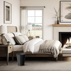 Bathroom Trash Can, 8 Pack 1.8 Gallons Small Trash Can with Trash Bags, Bathroom Garbage Can, Plastic Trash Bin, Round Waste Basket for Living Room, Bedroom, Office, Kitchen, Compact Space (Black)