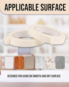 Lichamp Masking Tape, White Painter Tape 1 inch and 2 inch Wide, 10+5 Pack White Tapes Bulk, Total 825 Yards
