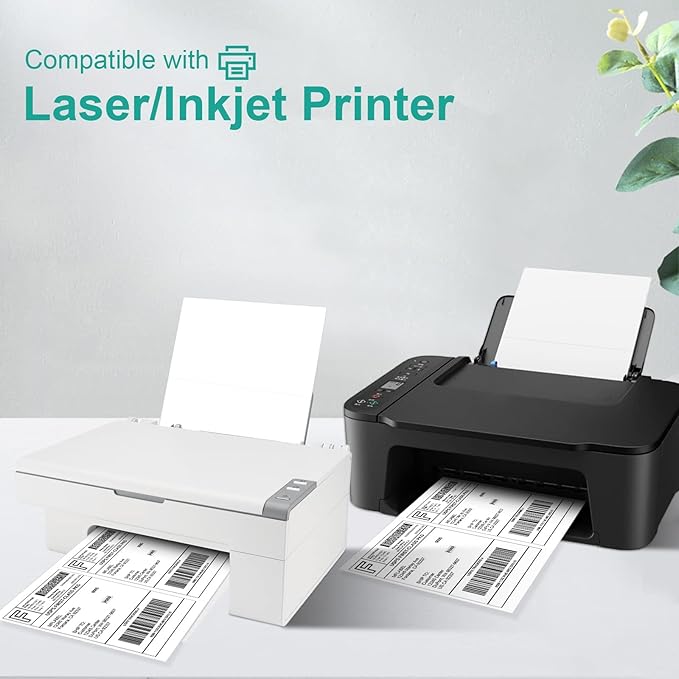 MFLABEL Half Sheet Label Laser/Ink Jet Shipping Label 8.5 x 11 Inches Packaging Labels, Address Labels for Laser & Inkjet Printers, 1300 Count(650 Sheets)
