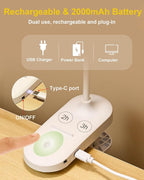 SZOKLED Red Light Reading Lights for Books in Bed, Clip on Lamp with Timer & Dimmable, Rechargeable Eye Care Night Light for Bedroom, Desk, Laptop, Headboard