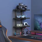 Clamp On Desk Organizer, 3-Tier Desktop Bookshelf, Adjustable Desk Storage Shelf, Metal Frame, for Office, Study and Game Room, Black DSBK3601