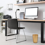 HOLDN’ STORAGE Small Trash Can - 1.58 Gallon Open Top Waste Bin, Compact Waste Can Perfect for Bathroom, Kitchen, Office, Dorm - Durable Garbage Can - Soft Brass