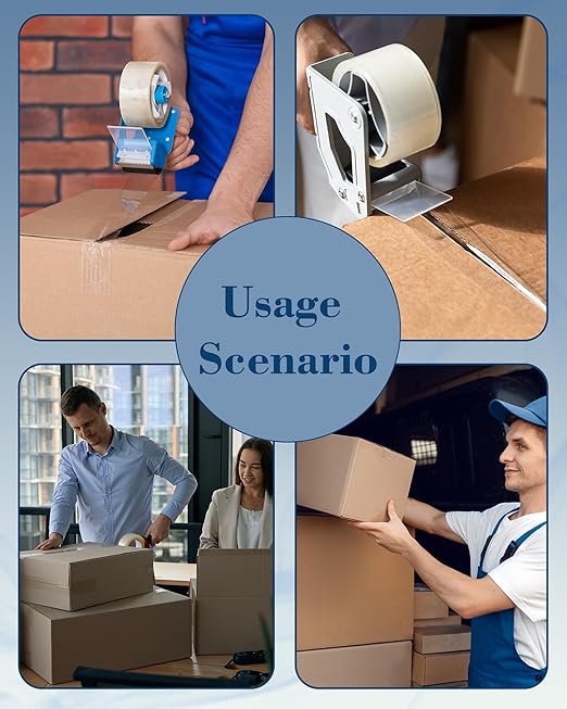 Lichamp Heavy Duty Packing Tape 6 Rolls, Wide Packaging, 3 in. x 90 Yd., 3 Mil Thick, Clear, Commercial Grade Carton Packaging Tape Refills, Shipping, Mailing, Moving Supplies & Storage