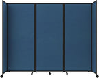 Versare Room Divider 360 Portable Wall Partition | Folding Panels | Large Freestanding Divider | Locking Wheels | Temporary Room Separator