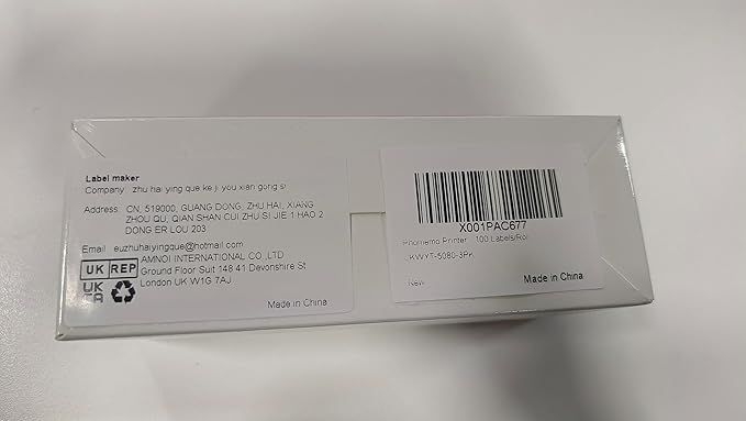 Phomemo 3 Roll 1.96" x 3.14" Multi-Purpose Thermal Label Compatible with M110/M220/M108/M250/M260/ M150/ M120/M200/M221 Printer,100 Labels/Roll,for Barcode,Name,Address,Labeling,Mailing,Business