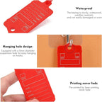 200 Car Key Tags with Labels Plastic Car Dealership Key Tags Self Locking Automotive Identifiers Blank Shop Labels with One Pen (Red)
