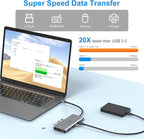 USB C Laptop Docking Station Dual Monitor HDMI for Dell/Lenovo/HP Laptop 14 in 1 USB C Hub Multiport Adapter Dongle Dock USB C to 2 HDMI 4K+DisplayPort+Ethernet+4USB+2USB C+100W PD Charger+SD/TF+Audio