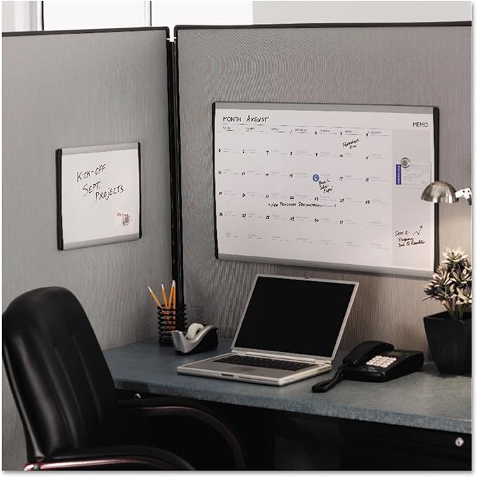 Quartet Dry Erase Board, Magnetic, 14" x 11", Whiteboard, Cubicle, Arc, Aluminum Frame (ARC1411)