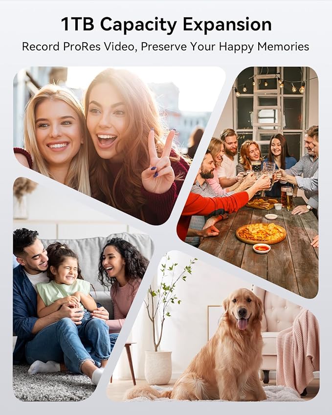 Yottamaster 1TB Magnetic External SSD, Up to 2000MB/s USB 3.2 Gen 2x2 Portable Solid State Drive, Supports 4K ProRes HDR Compatible with iPhone 16/15 Pro Max, Smartphone, Tablet, Laptop