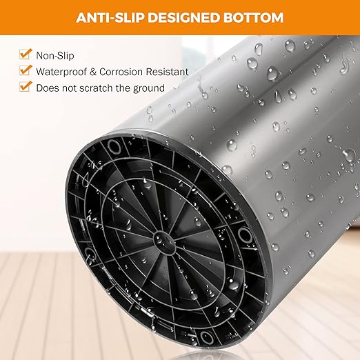 BEAMNOVA 16.5 Gallon Trash Can Black Open Top Outdoor Indoor Commercial Stainless Steel Industrial Waste Basket Container, Metallic Black Large Garbage Enclosure with Lid