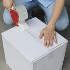 BOMEI PACK Heavy Duty Packaging Tape Dispenser, 2 Inch Tape Gun with Clear Tape, 1 Dispenser + 2 Rolls