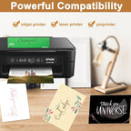 120 Sheets Bright White Cardstock 8.5 x 11 Certificate Paper, 92lb Heavyweight White Card Stock Printer Paper for DIY Cards, Business Cards, Invitations, Menus