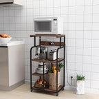 VEDECASA Large Printer Stand Cart with Charging Station USB Port 21.2"x15.7"x42.3" Tall 3-Tier Adjustable Shelf Storage Home Office Rolling Stand with Wheels