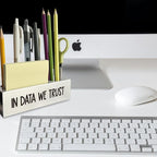 In Data We Trust Pen Holder, Data Analyst Scientist Graduation Gifts Desk Decor Stainless Steel Pencil Holders WCC60