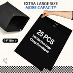 25 Pcs Clasp Envelope 14 x 18 Inch Large Manilla Envelopes with Clasp Closure for Mailing Thick Documents Home, Business, Legal or School Office Storing(Black)