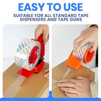ADHES 96 Rolls Packing Tape with Dispenser Gun, 2.6 Mil Heavy Duty Packaging Tap for Shipping, Moving and Storing, 1.88 Inch x 55Yards, Super Clear