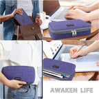 Homecube Big Capacity Pencil Case Oxford Cloth Bag Storage Pouch Marker Pen Pencil Cute Stationery Organizer Bag Holder with Zipper for Middle High School & Office Boy Girl Teen