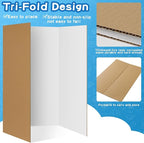 VinTS 12PCS Trifold Poster Board 36" x 48" White Trifold Display Boards,Large&Sturdy Foldable Poster Board for School Projects, Science Fair,Business Presentations,Exhibitions, Event Displays