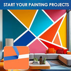 48 Rolls Blue Painters Tape Bulk 1 Inch, Paint Tape 0.94In× 55 Yards, Upgrade Masking Painter's Tape for Walls Painting Car Crafts Home UV Resistant, Total 2640 Yards