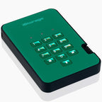 iStorage diskAshur2 HDD 5TB Green | Secure portable hard drive | Password protected | Dust & water resistant | Hardware Encryption