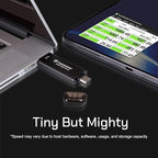 Transcend 1TB External SSD, Up to 1,050MB/s, Dual USB Hard Drive for Tesla, iPhone15,16&iPad&Mac, Steam Deck/ROG Ally/MSI Claw/Windows/Android/PS5/Smart TV, 2-in-1 Type C &A, USB 3.2 Gen2 Portable SSD