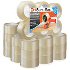 Sure-Max Premium Carton Packing Tape 1.8 mil 330 Feet (110 Yards) - Clear - 1 Case (36 Rolls Total)