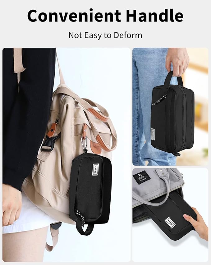 Sooez Big Capacity Pencil Case, Upgraded Canvas Pencil Pouch Large Pencil Bag Organizer, Separate Compartments Easy Grip Handle, Aesthetic Supply for School Teens Adults,Beige Pen Case